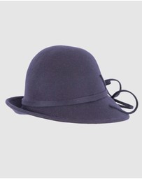 Max Alexander - Winter Felt Navy Cloche Hat