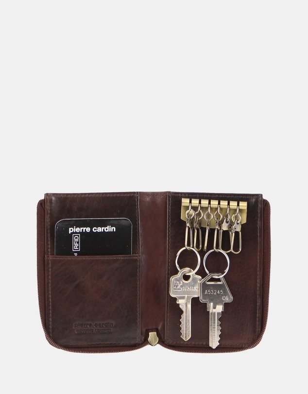 Pierre Cardin - Pierre Cardin Italian Leather Key + Credit Card Holder