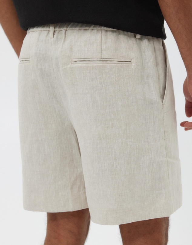 AERE - Seaside Pleated Linen Shorts