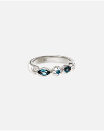 By Charlotte - Silver Protection of Eye Topaz Ring