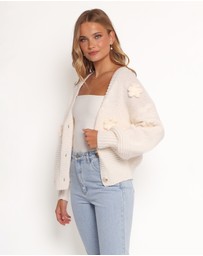 Petal & Pup - Harlee Flower Cardigan - White