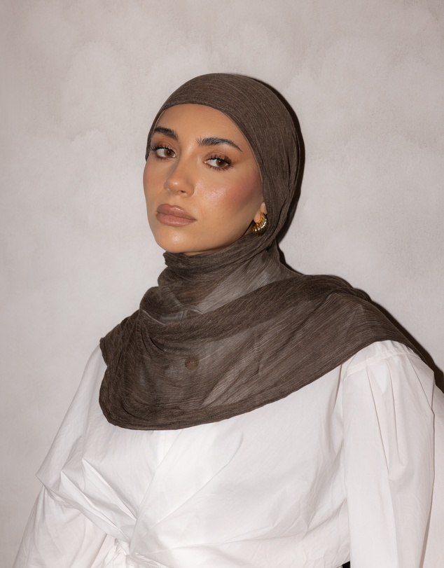 Mod Squad - Textured Hijab- Chocolate