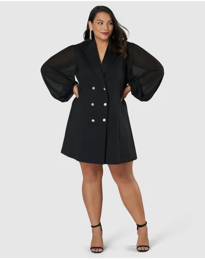 Pink Dusk by Curve Project - Good Luvin Tuxedo Dress