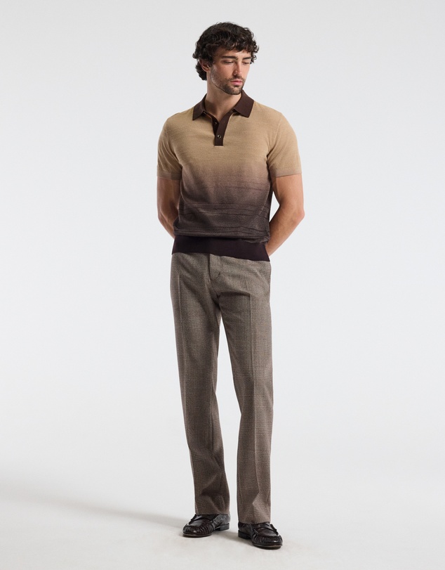 Calibre - Ombre Merino Wool Polo Neutral
