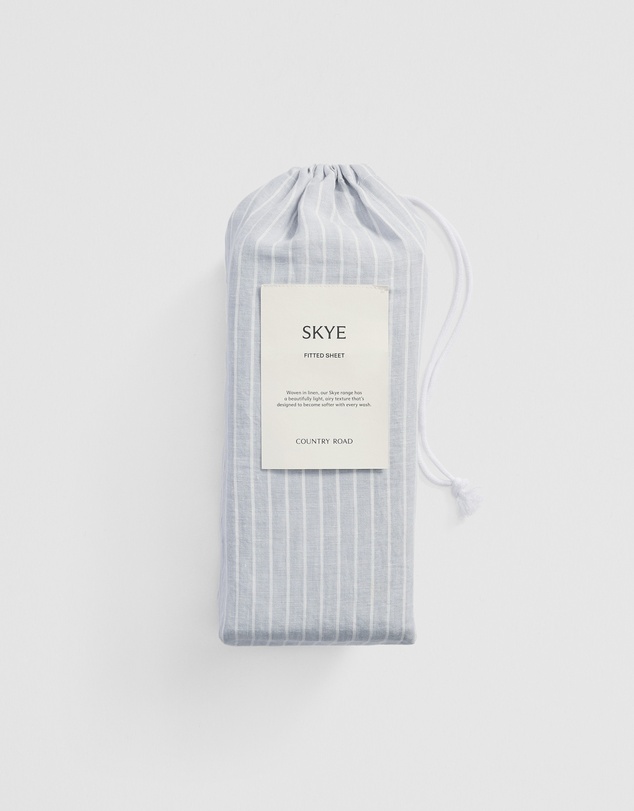 Country Road - Skye Linen King Fitted Sheet