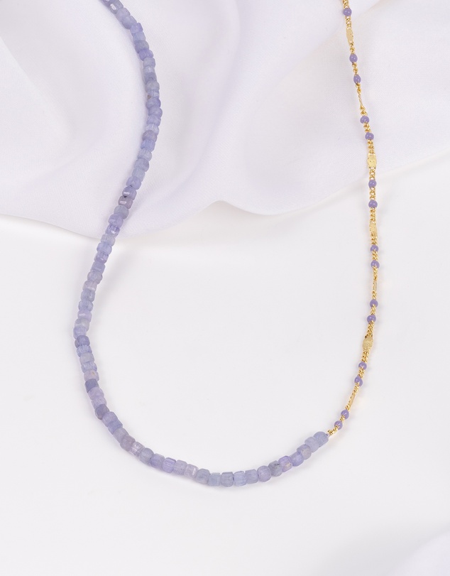 Wanderlust + Co - Tanzanite Lavender Gold Necklace