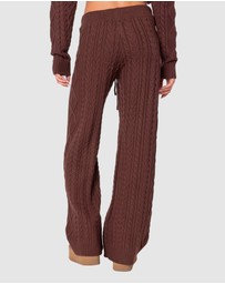 EDIKTED - Jelena Relaxed Cable Knit Pants