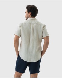 Coast Clothing - Linen Short Sleeve Shirt In Sand 