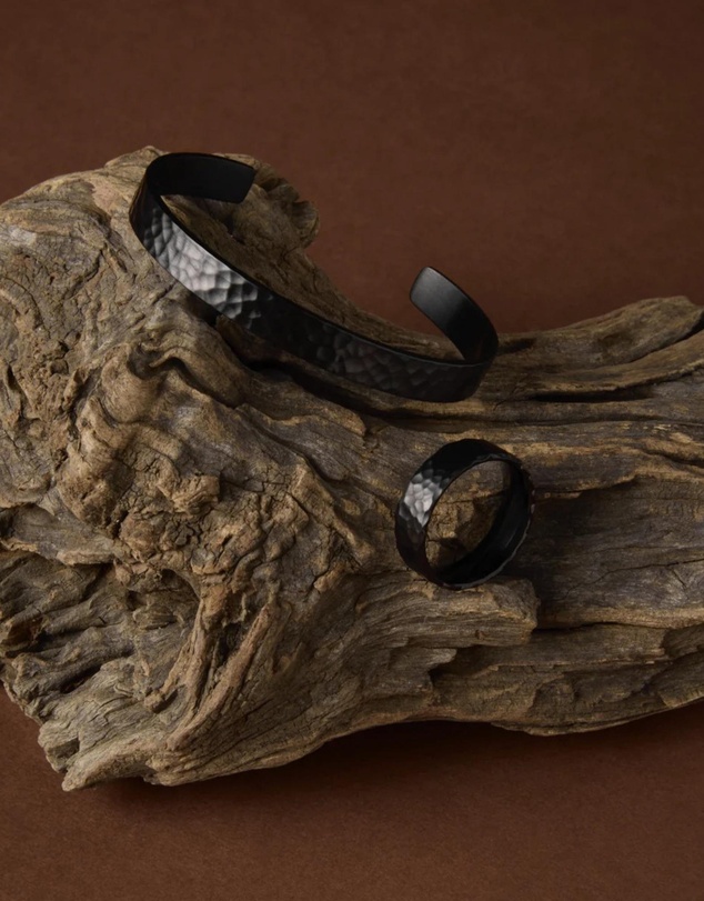 Najo - Midnight Men's Black PVD Steel Cuff