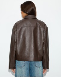 Dazie - Amaya Leather Look Jacket