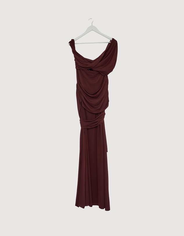 Revibe - Repaired CHANCERY Margot One Shoulder Drape Maxi Dress - AU 14