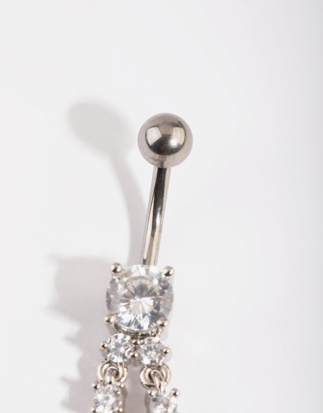Lovisa - Titanium Dangle Belly Bar
