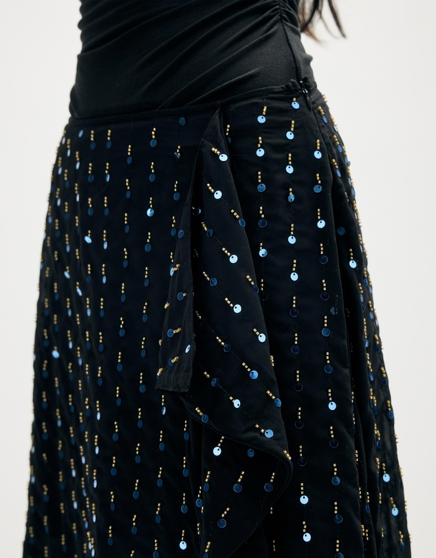 Minima Esenciales - Sevina Beaded Midi Skirt