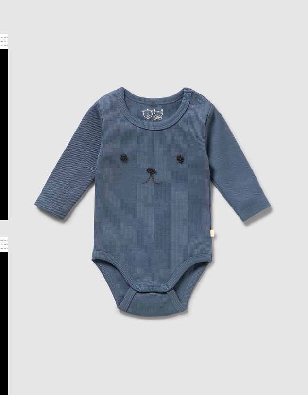 Wilson & Frenchy - Organic Rib Long Sleeved Bodysuit - Babies