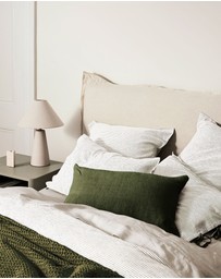 Aura Home - Chambray Mini Stripe Pillowcase
