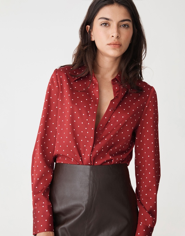 Forcast - Courtney Satin Spot Shirt