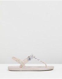 Holster - Mykonos Jewelled T-bar Sandal - Champagne - Women's