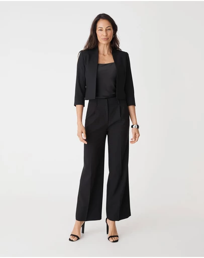 Forcast - Nikki Collarless Crop Jacket