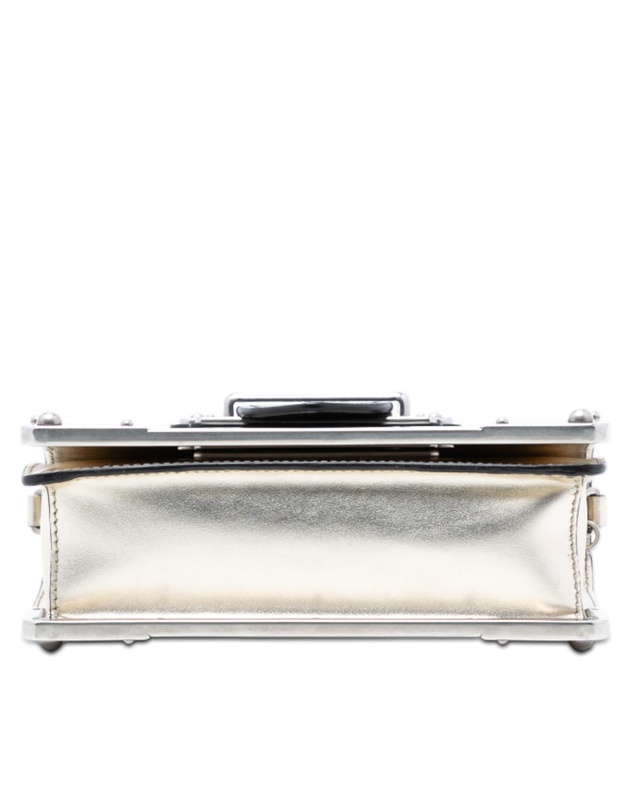 Pre-Loved by Azura Reborn - Pre-Loved Saffiano Trimmed Metallic Vitello Cahier Bag
