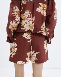 M.N.G - Printed Cotton-Blend Shorts