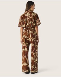 MOS The Label - Deia Print Tie Front Shirt
