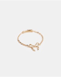 By Charlotte - Forever More Chain Bow Ring