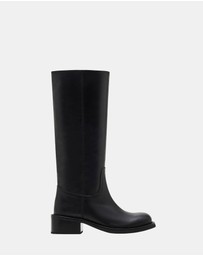 Steve Madden - Riggs Black Leather Boots