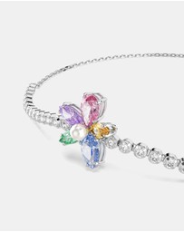 Swarovski - Ariana Grande X Swarovski Bracelet, Mixed Cuts, Flower, Multicolored, Rhodium Plated