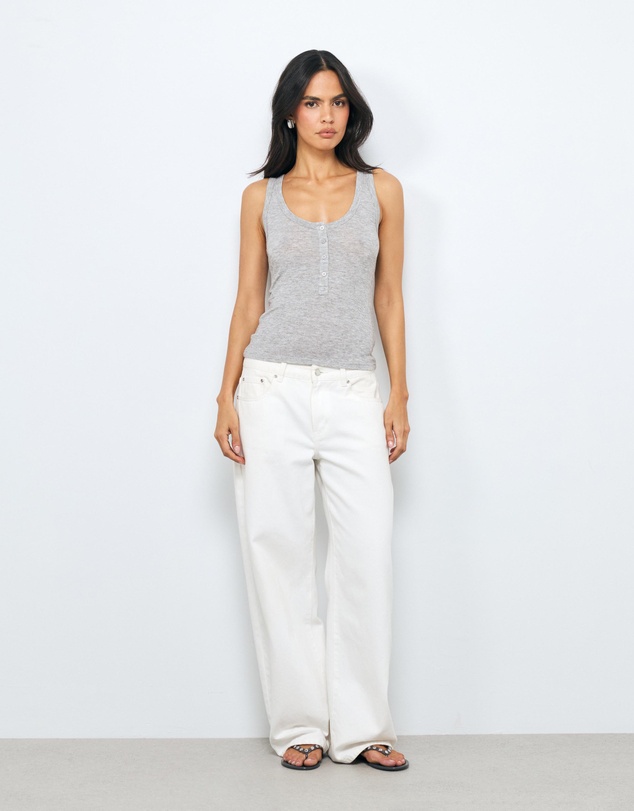 AERE - Sheer Henley Tank