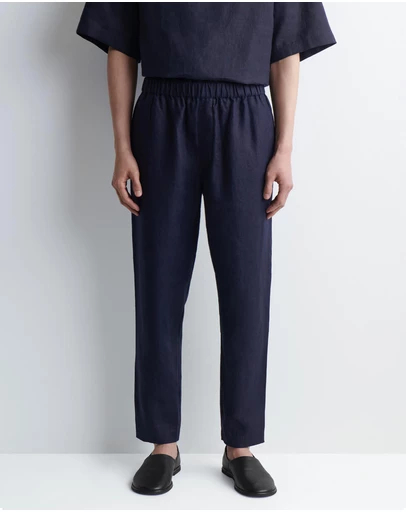 COS - Elasticated Linen Regular-Fit Tapered Trousers