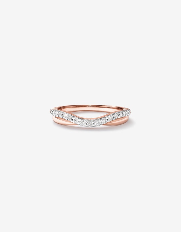 Michael Hill - Wedding Ring with 0.25 Carat TW of Diamonds in 14kt Rose Gold