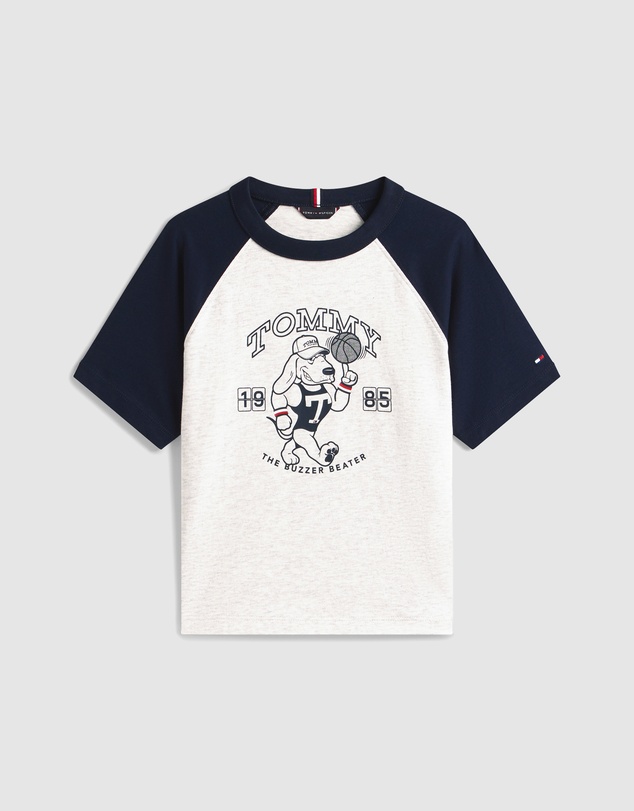 Tommy Hilfiger - Boys Graphic Raglan Crew Neck T-Shirt - Kids