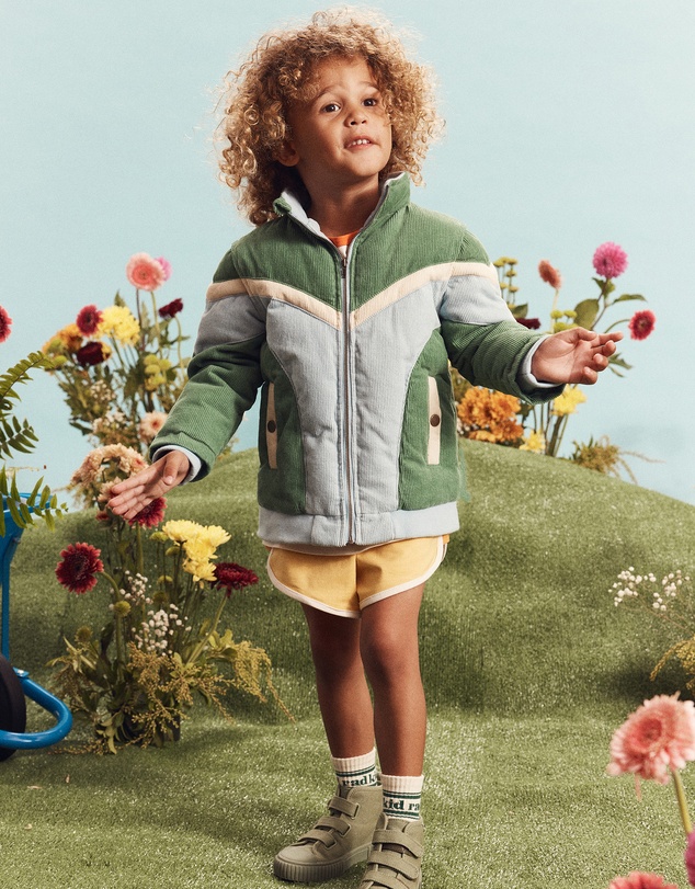 Banabae - Convertible Cord Puffer Jacket - Ocean