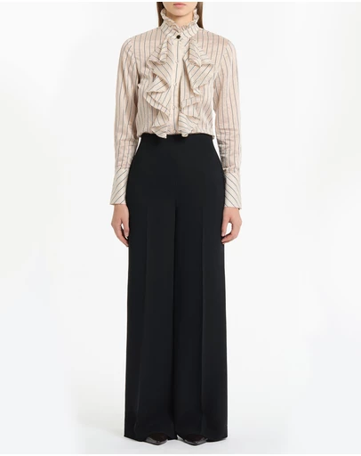 Carla Zampatti - Black Crepe High Waisted Wide Leg Pant