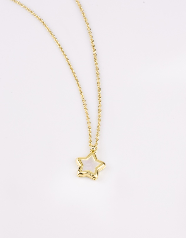 Wanderlust + Co - Star Pearl & Gold Locket Necklace