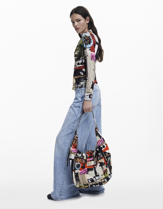 Desigual - Collage print bag designed by Mr Christian Lacroix