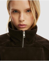 Cotton On - Cove Faux Suede Biker Jacket
