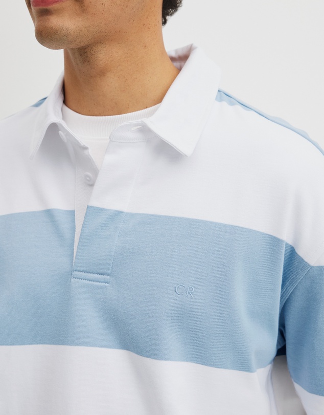 Country Road - Short Sleeve Australian Cotton Stripe Rugby Polo