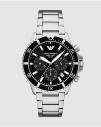 Emporio Armani - Silver Tone Chronograph Watch