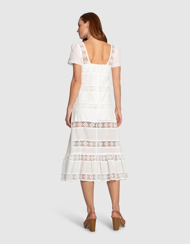 Belle & Bloom - The Wild Rose Hour Lace Midi Dress