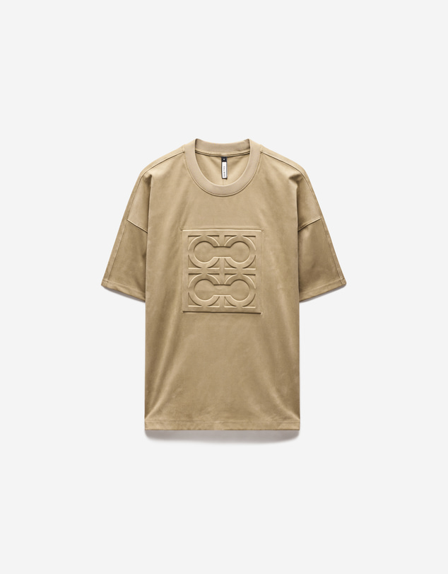 Calibre - Loose Fit Suede Look T-shirt Tan