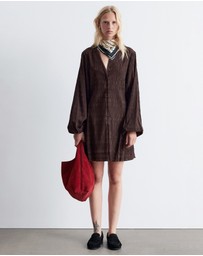 & Other Stories - Smocked Balloon-Sleeve Mini Dress