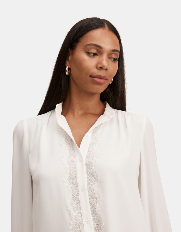 Forever New - Poppy Lace Trim Blouse