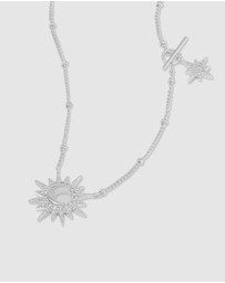 Wanderlust + Co - Sunlit Crescent Silver Necklace