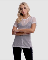 DVNT - Sheer Boyfriend-Cut Top