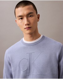 Calvin Klein Jeans - Smooth Cotton Monogram Logo Jumper