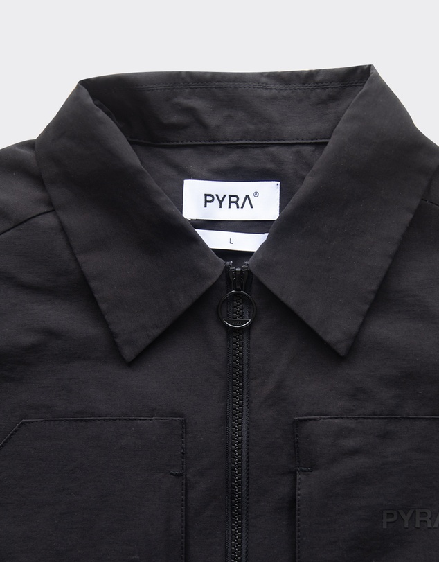 PYRA - Nero Nylon Overshirt