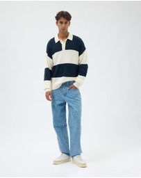 AERE - Organic Cotton Stripe Knit Rugby Shirt