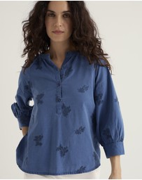 Seasalt - Seasalt Cornwall Blue Moor Grass A-Line Shirt