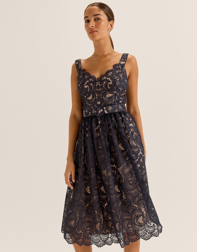 Review - Illusion Lace Midi Dress